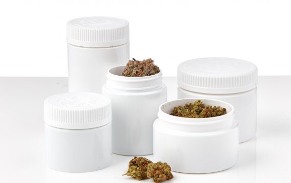 Cannasupplies dried flower PET jars and compatible CR closures