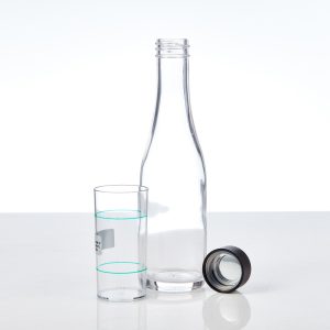 Glass Beverage bottle with child-resistant closure