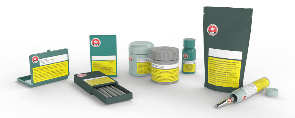 Cannasupplies custom-coloured packaging solutions with Compliant labelling