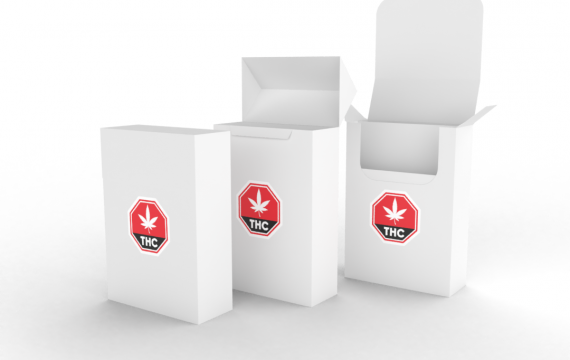 Cannasupplies Paper Boxes with preprinted THC symbol