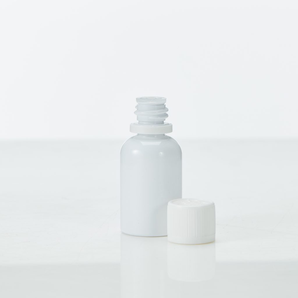 30ml PET oil bottle with integrated CR closure