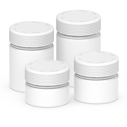 Cannasupplies Spiral containers for packaging dried flower. All-in-one smart cap