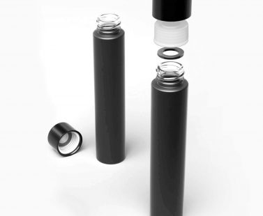 Cannasupplies Glass Preroll tube with Specialty CR Closure, with Silicone Seal Technology