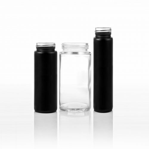 Glass tubes for preroll multi-packs. Can be decorated in opaque matte finish. Available with cr-capable closures